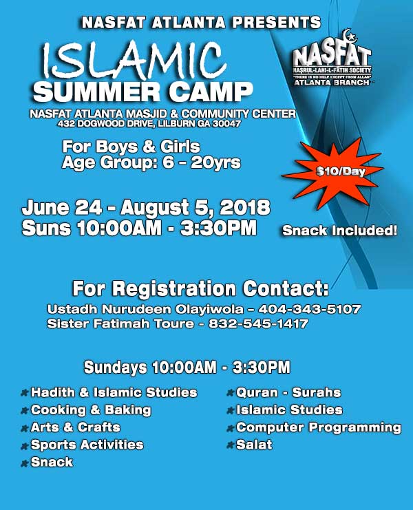 NASFAT Atlanta Islamic Summer Camp 2018